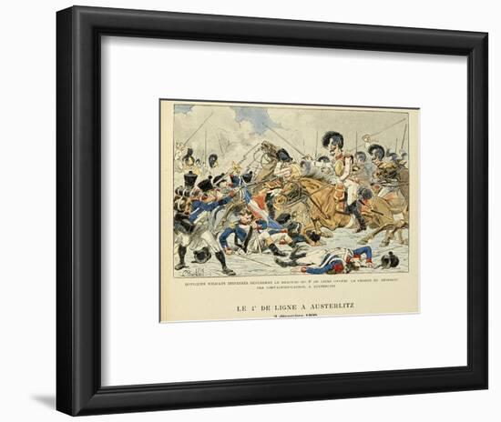 4th Line Infantry in Austerlitz, Dec. 2, 1805, from the Book 'Les Heros Du Siecle'-Louis Bombled-Framed Art Print