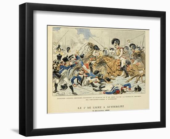 4th Line Infantry in Austerlitz, Dec. 2, 1805, from the Book 'Les Heros Du Siecle'-Louis Bombled-Framed Art Print