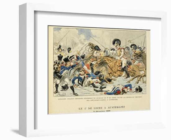 4th Line Infantry in Austerlitz, Dec. 2, 1805, from the Book 'Les Heros Du Siecle'-Louis Bombled-Framed Art Print