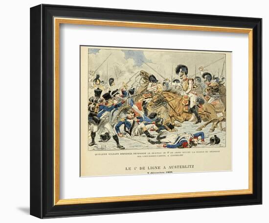 4th Line Infantry in Austerlitz, Dec. 2, 1805, from the Book 'Les Heros Du Siecle'-Louis Bombled-Framed Art Print