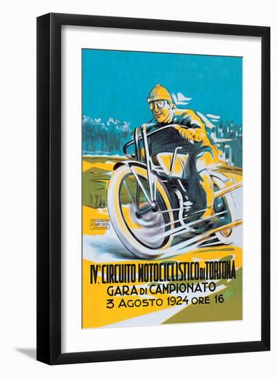 4th Motorcycle Circuit of Tortona-null-Framed Art Print