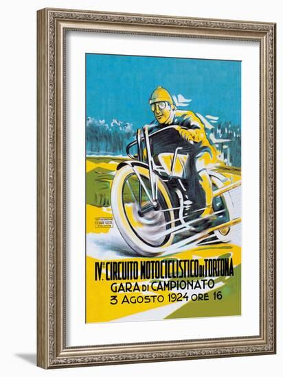 4th Motorcycle Circuit of Tortona-null-Framed Art Print