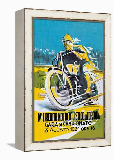 4th Motorcycle Circuit of Tortona-null-Framed Stretched Canvas