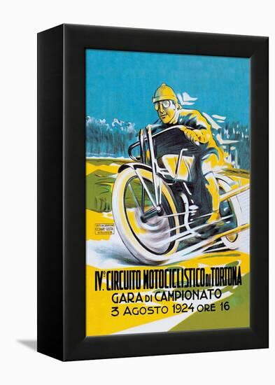 4th Motorcycle Circuit of Tortona-null-Framed Stretched Canvas