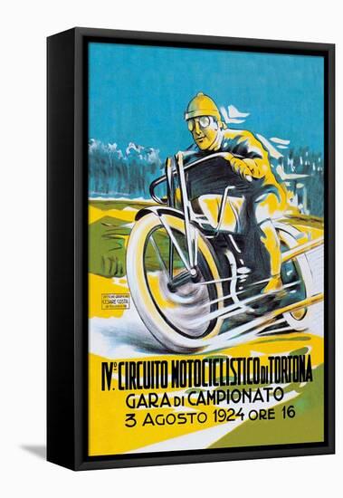 4th Motorcycle Circuit of Tortona-null-Framed Stretched Canvas