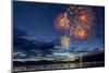 4th of July Fireworks over Whitefish Lake in Whitefish, Montana-Chuck Haney-Mounted Photographic Print