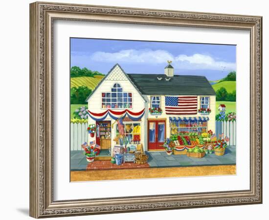 4th of July Market-Geraldine Aikman-Framed Giclee Print