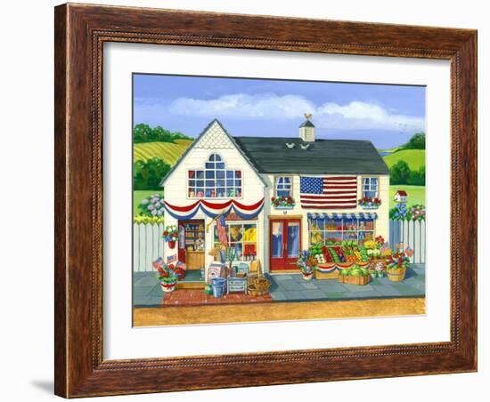 4th of July Market-Geraldine Aikman-Framed Giclee Print