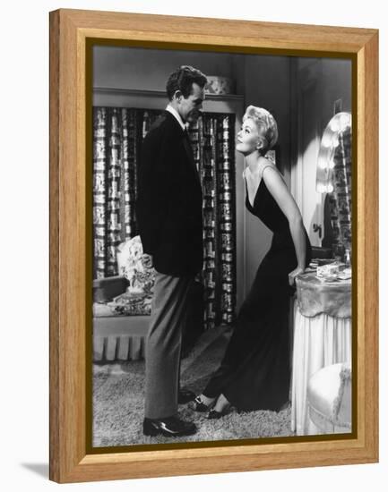 5 AGAINST THE HOUSE, 1955 directed by PHIL KARLSON with Guy Madison and Kim Novak (b/w photo)-null-Framed Stretched Canvas