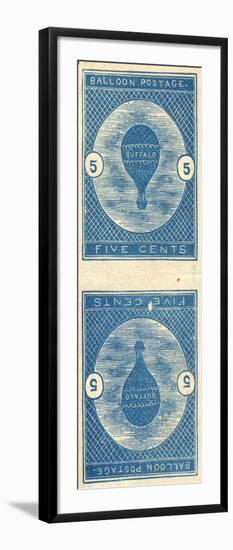 5-Cent Buffalo Balloon Stamps-null-Framed Art Print