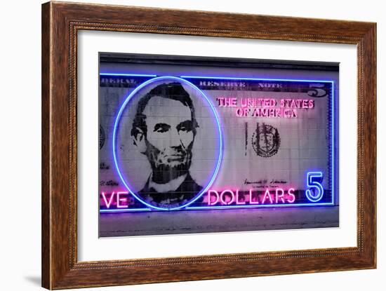 5 Dollars-Octavian Mielu-Framed Art Print