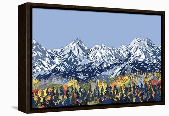 5 Peaks-HR-FM-Framed Stretched Canvas