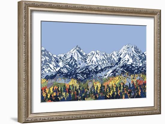 5 Peaks-HR-FM-Framed Art Print