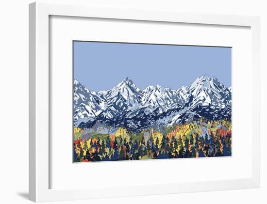 5 Peaks-HR-FM-Framed Art Print