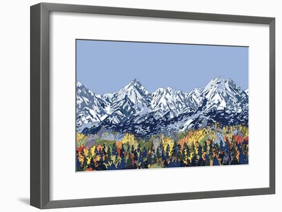 5 Peaks-HR-FM-Framed Art Print