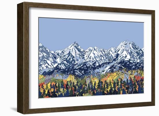 5 Peaks-HR-FM-Framed Art Print