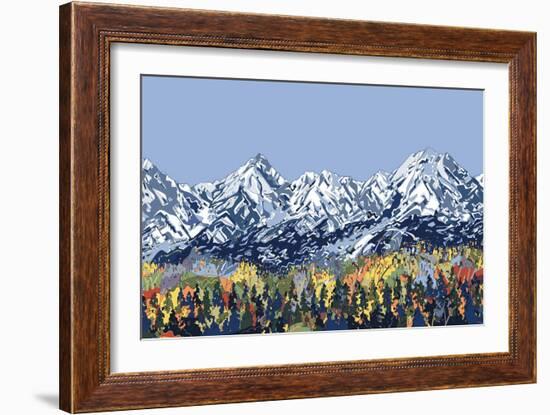 5 Peaks-HR-FM-Framed Art Print