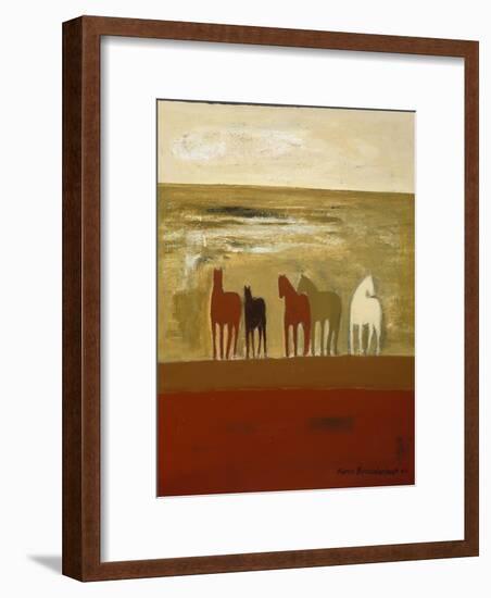 5 Ponies-Karen Bezuidenhout-Framed Premium Giclee Print