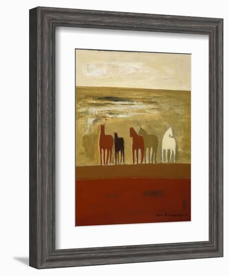 5 Ponies-Karen Bezuidenhout-Framed Giclee Print