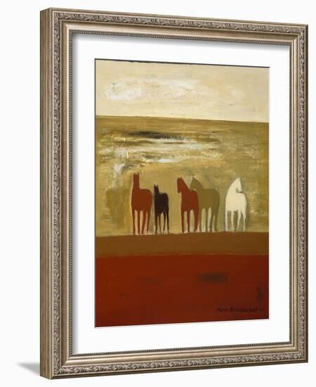 5 Ponies-Karen Bezuidenhout-Framed Giclee Print