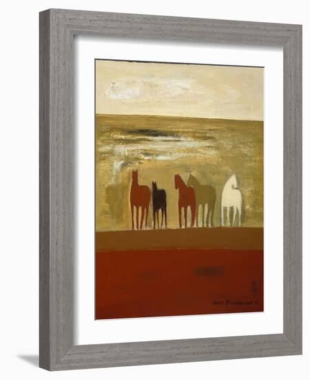 5 Ponies-Karen Bezuidenhout-Framed Giclee Print