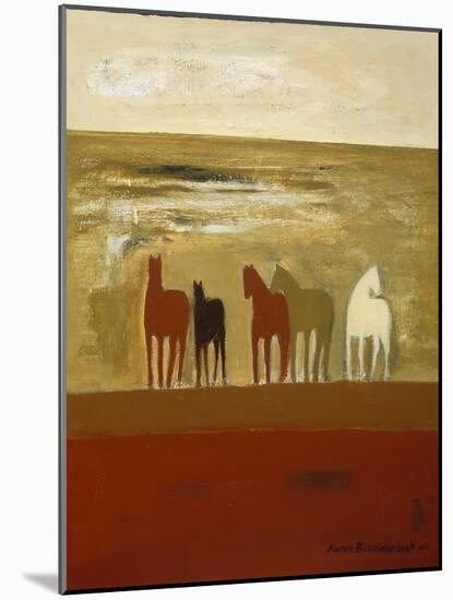 5 Ponies-Karen Bezuidenhout-Mounted Giclee Print