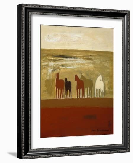 5 Ponies-Karen Bezuidenhout-Framed Giclee Print