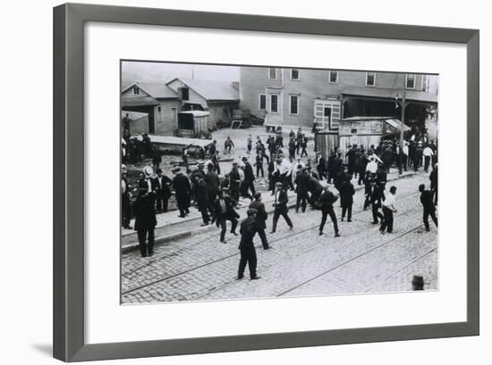 5 Strikers Were Killed by Company Guards at Standard Oil Works, Bayonne, NJ, 1915-null-Framed Photo