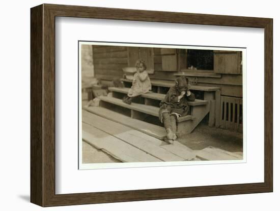 5 Year Old Olga Schubert Began Work About 5:00 A.M. Helping Her Mother in the Biloxi Canning Factor-Lewis Wickes Hine-Framed Photographic Print