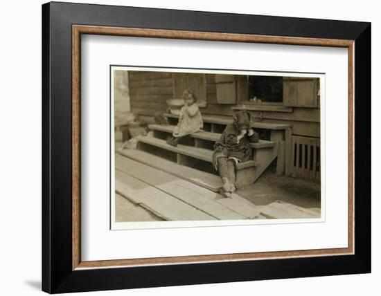 5 Year Old Olga Schubert Began Work About 5:00 A.M. Helping Her Mother in the Biloxi Canning Factor-Lewis Wickes Hine-Framed Photographic Print