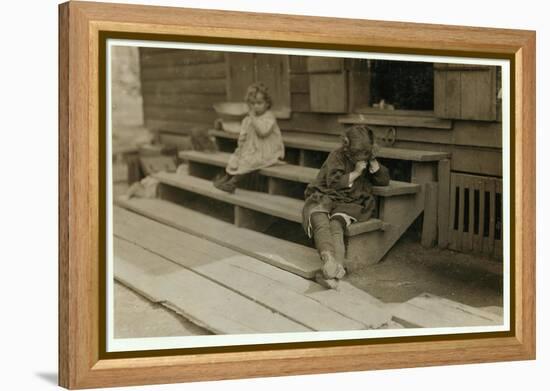 5 Year Old Olga Schubert Began Work About 5:00 A.M. Helping Her Mother in the Biloxi Canning Factor-Lewis Wickes Hine-Framed Premier Image Canvas