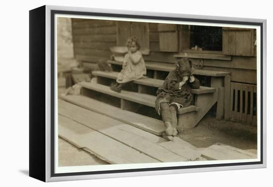 5 Year Old Olga Schubert Began Work About 5:00 A.M. Helping Her Mother in the Biloxi Canning Factor-Lewis Wickes Hine-Framed Premier Image Canvas