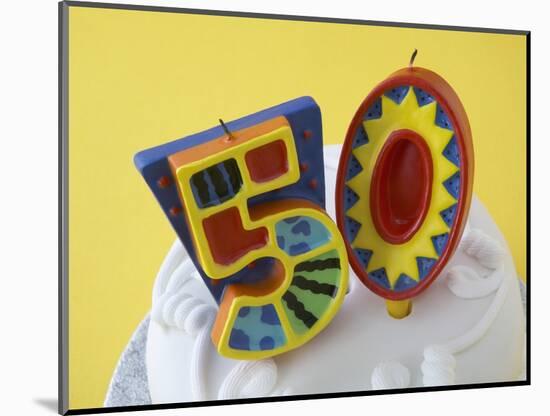 50 Birthday Cake Decorations-null-Mounted Photographic Print