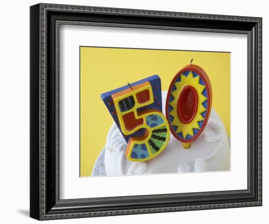 50 Birthday Cake Decorations-null-Framed Photographic Print