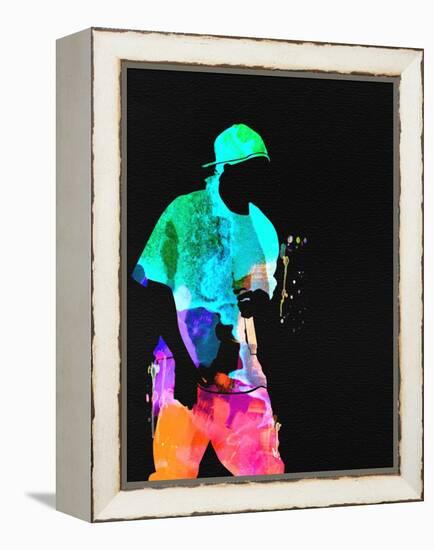 50 Cent Watercolor-Lana Feldman-Framed Stretched Canvas