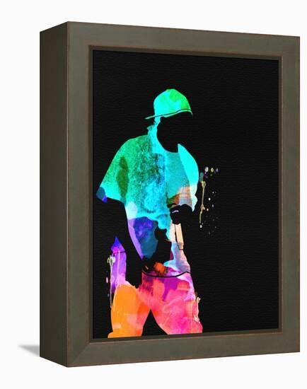 50 Cent Watercolor-Lana Feldman-Framed Stretched Canvas