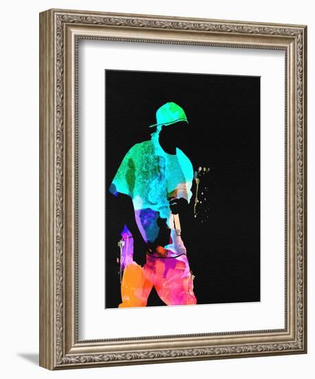 50 Cent Watercolor-Lana Feldman-Framed Premium Giclee Print