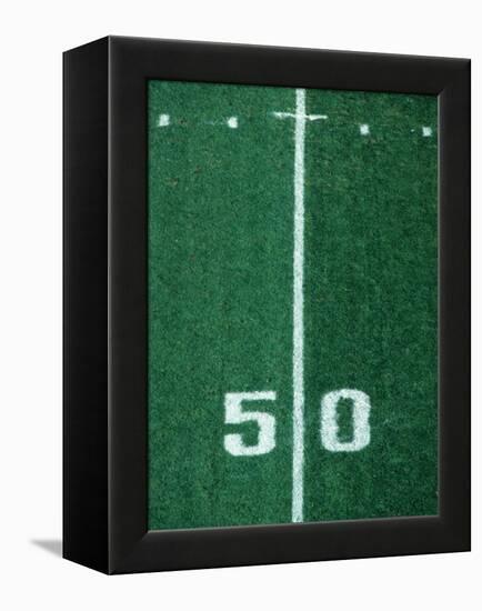 50 Yard Line American Football-Steven Sutton-Framed Premier Image Canvas