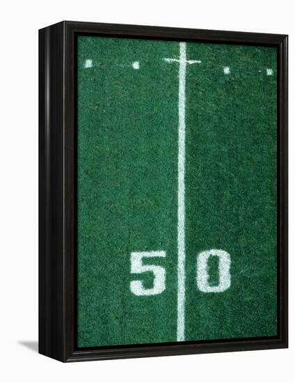 50 Yard Line American Football-Steven Sutton-Framed Premier Image Canvas