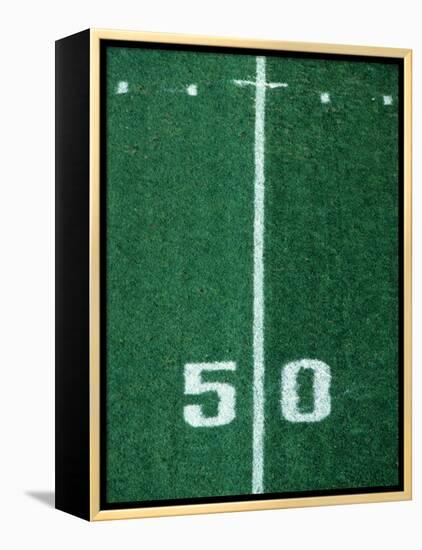 50 Yard Line American Football-Steven Sutton-Framed Premier Image Canvas