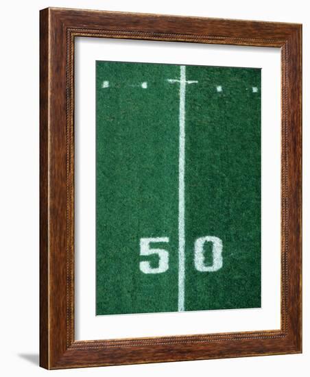 50 Yard Line American Football-Steven Sutton-Framed Photographic Print