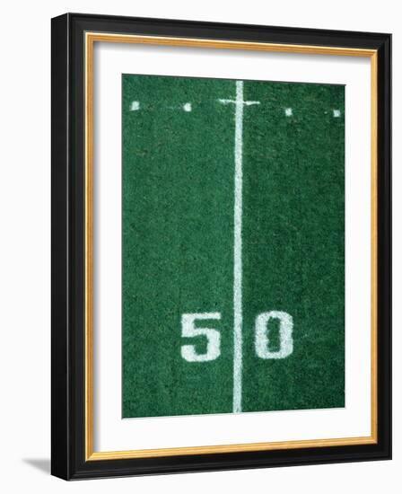 50 Yard Line American Football-Steven Sutton-Framed Photographic Print