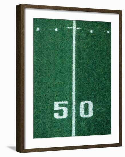 50 Yard Line American Football-Steven Sutton-Framed Photographic Print