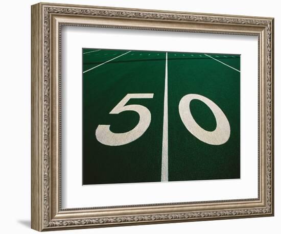 50-Yard Line of Football Field-Joseph Sohm-Framed Photographic Print