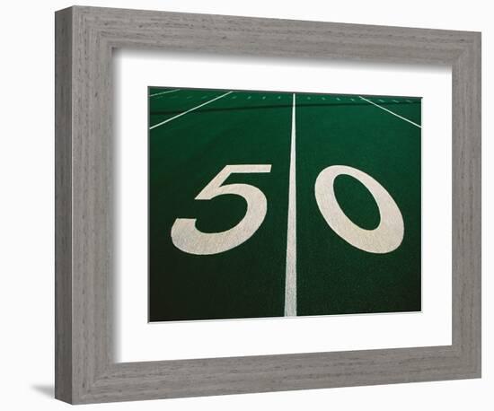 50-Yard Line of Football Field-Joseph Sohm-Framed Photographic Print