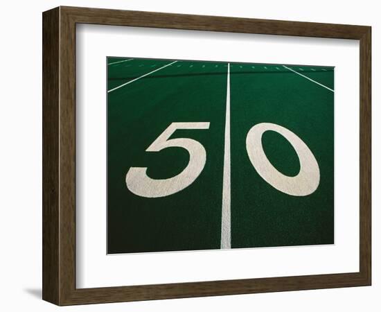 50-Yard Line of Football Field-Joseph Sohm-Framed Photographic Print