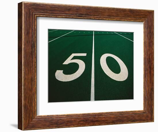 50-Yard Line of Football Field-Joseph Sohm-Framed Photographic Print