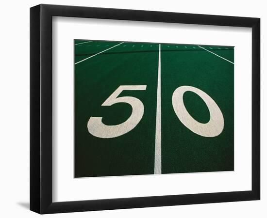 50-Yard Line of Football Field-Joseph Sohm-Framed Photographic Print