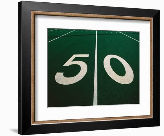 50-Yard Line of Football Field-Joseph Sohm-Framed Photographic Print