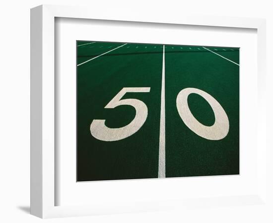 50-Yard Line of Football Field-Joseph Sohm-Framed Photographic Print